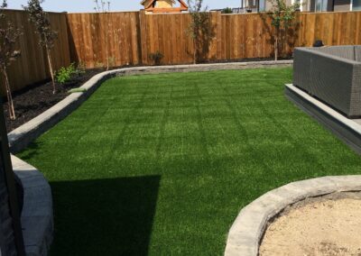 Landscaping with synthetic turf